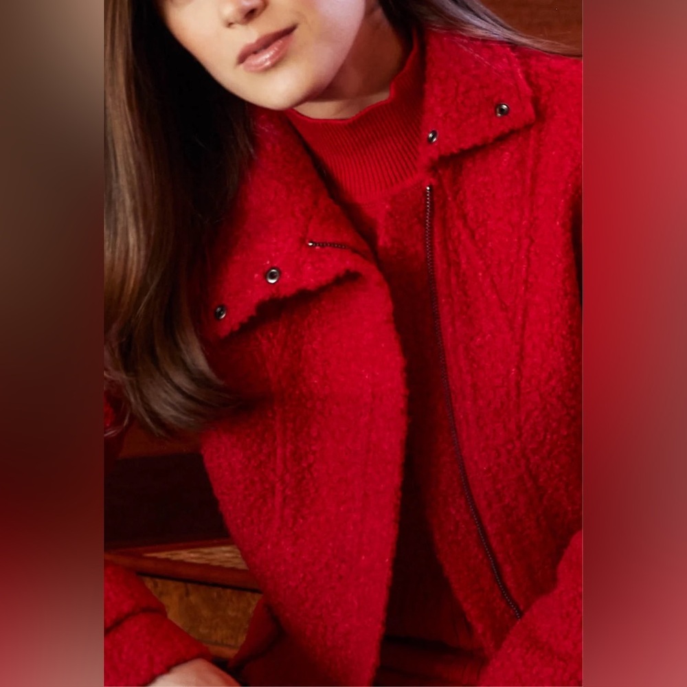 Etcetera Designer Bright Barbados Cherry Red Jacket